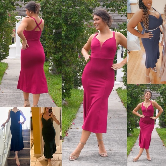 NWT Elegant Sleeveless Dresses Mesh V-Neck with Mesh Panel Maxi Cocktail Dress - Picture 4 of 17